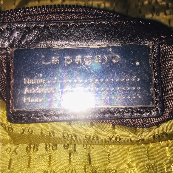 LA PAGAYO Gold Signature Nylon/Leather Crossbody - Picture 7 of 7